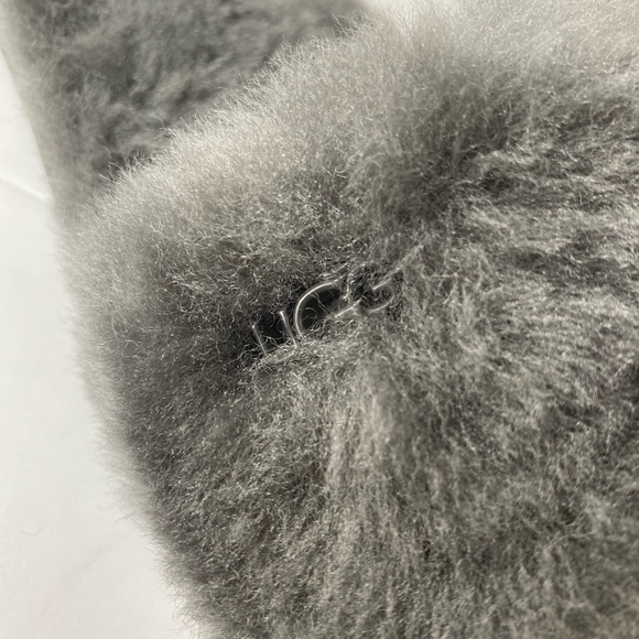 UGG Fluff Slide II Sheepskin Charcoal Slide Slipper - Picture 5 of 8